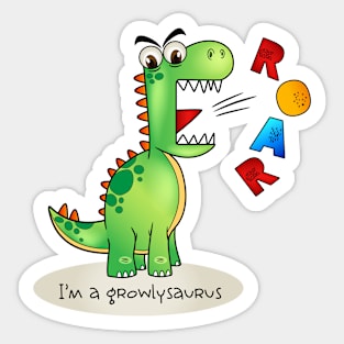 Growlysaurus Sticker